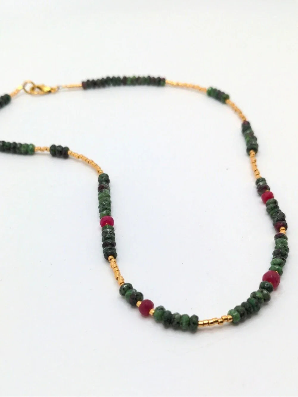 381MIDALANE Ruby Gemstone Choker